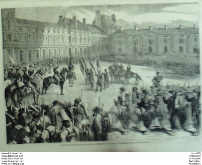 Le Monde illustré 1860 n°166 Espagne Isabelle II Italie Messine Havre (76) Fontainebleau (77)