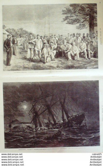 Le Monde illustré 1873 n°826 Viet-Nam Saigon Baria Gocong Calédonie Ile Ducos Camp Italie Trevise