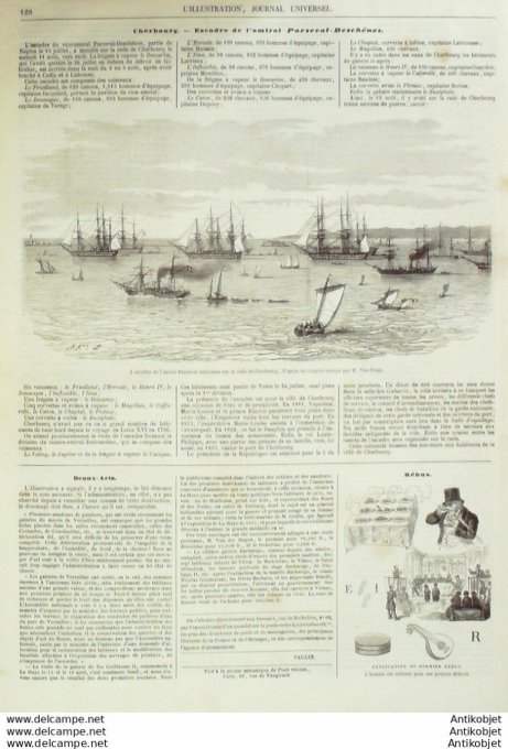 L'Illustration 1850 n°391 CHERBOURG (50) LYON (69) Belgique ANVERS Angleterre LONDRES