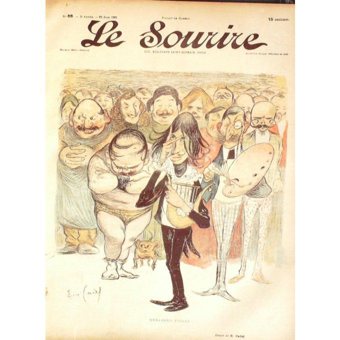 Le Sourire 1901 n°088 CADEL CHATELAINE HUARD ROUBILLE DACLE AGENVILLIERS