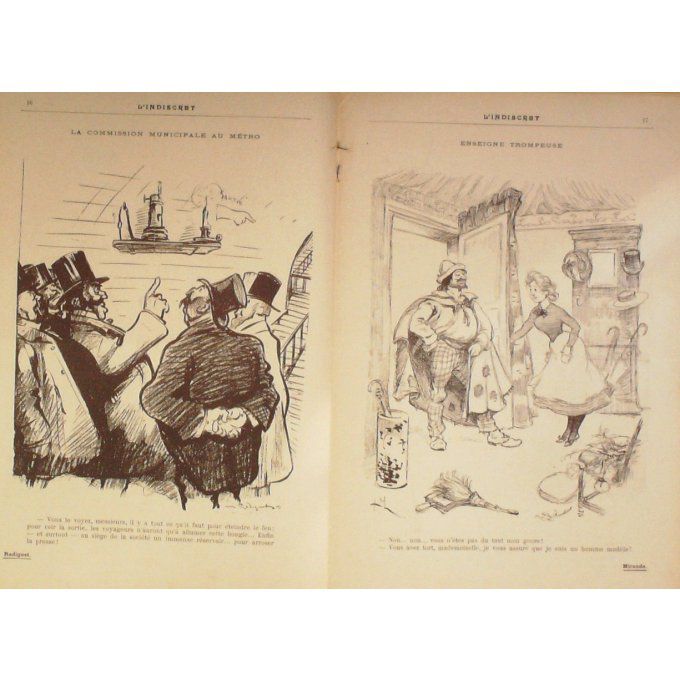 L'indiscret 1903 n° 88 DORVILLE PETITJEAN CAMARA ROUVEYRE GRAFTY MIRANDE HELLE