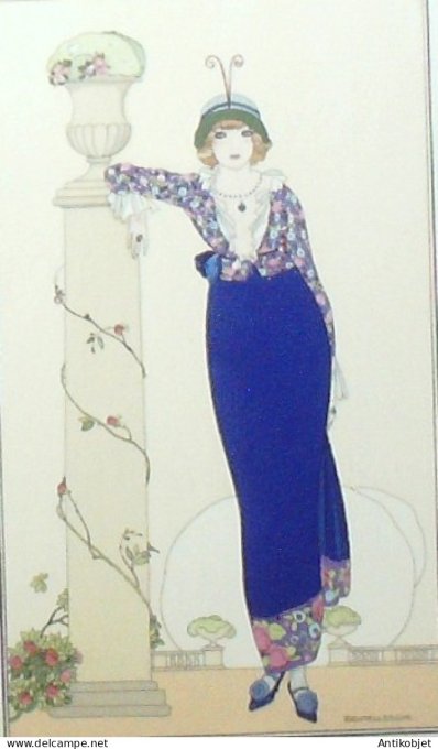 Gravure de mode Costume Parisien 1913 pl.103 BRUNELLESCHI Umberto-Toilette