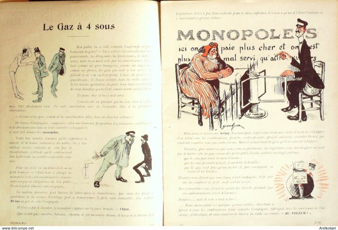 L'Assiette au beurre 1902 n° 87 Lees Monopoles 1 Le Gaz Grandjouan