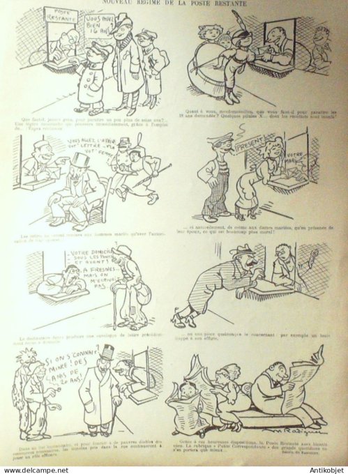 Le Rire 1912-12-14 # 515 Journal humoristique Ed.Originale Poste restante