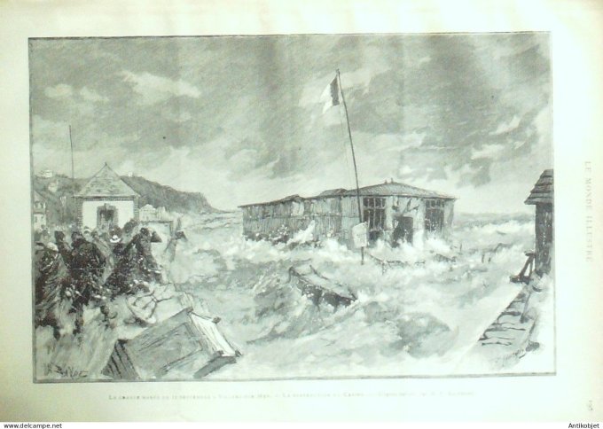 Le Monde illustré 1885 n°1486 Villers-sur-Mer (14) Madrid Barcelone Suède