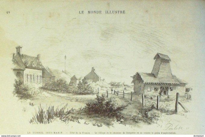 Le Monde illustré 1882 n°1320 Chine Tonkin Ha-Noï Douvres tunnel St-Paul Victor