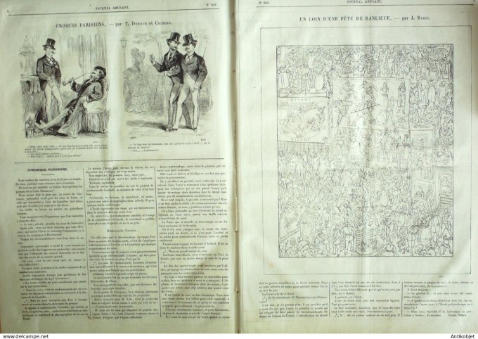 Le Journal Amusant 1874 #  950 Passage de venus sur le Soleil expedition drolatique par Kauffmann