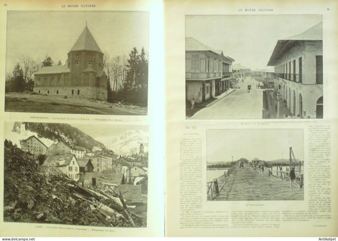 Le Monde illustré 1899 n°2181 Suisse Airolo Philippines Ilo Ilo New-York Park-Row