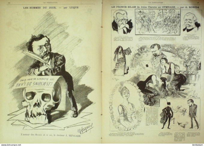 La Caricature 1885 #274 High-Life's Carême Draner Caran d'Ache Prince Zilah Clarétie Robida
