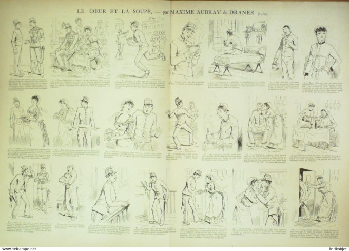 La Caricature 1885 #304 Coeur de la soupe Aubray & Draner Robida Trock