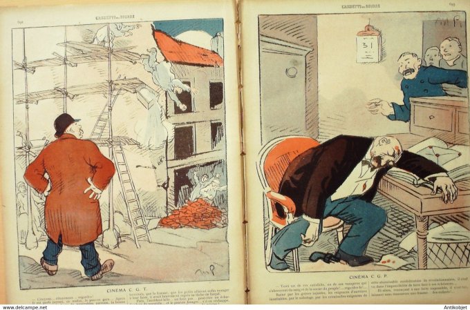 L'Assiette au beurre 1910 # 512 CGT contreC.G.P. Gyp Metivet