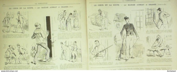 La Caricature 1885 #304 Coeur de la soupe Aubray & Draner Robida Trock