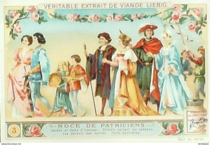 Chromo Liebig Sang  827 Noce medievale IV (1905)