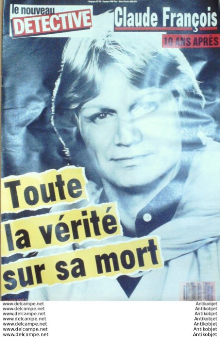 Détective 1988 # 286 Claude François Melun Corbeil Poitiers Grenoble Dijon Corbeil Versailles