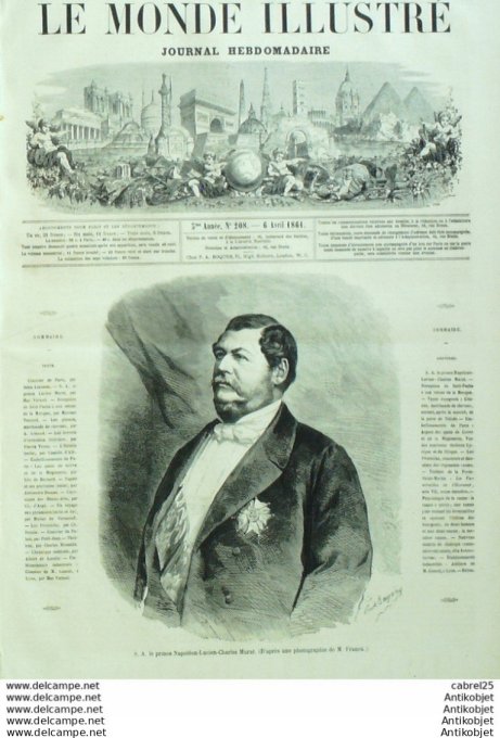 Le Monde illustré 1861 n°208 Types Gitans Egypte Alexandrie Said Pacha Russie Les Peselniks