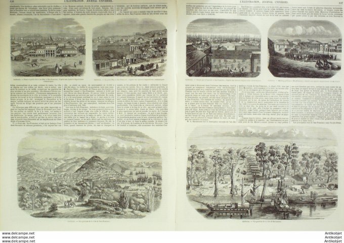 L'Illustration 1850 n°392 Etats-Unis SAN FRANCISCO SACREMENTO Honoré de BALZAC ASNIERES (92)