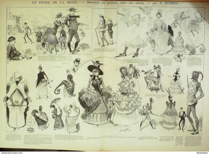 La Caricature 1885 #302 Phare de la mode Robida Jeux Sorel élections Job  Trock