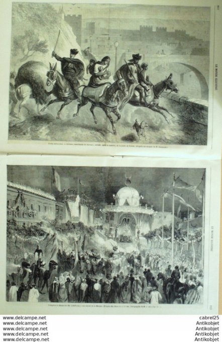 Le Monde illustré 1861 n°208 Types Gitans Egypte Alexandrie Said Pacha Russie Les Peselniks