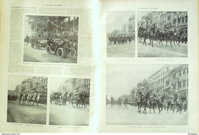 Le Monde illustré 1902 n°2368 Landerneau Folgoet Ploudaniel ST-Meen (29) Revel (31) Angleterre Couro