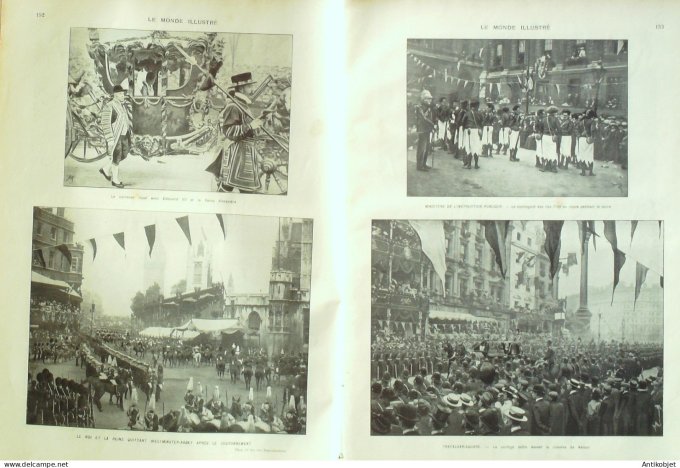 Le Monde illustré 1902 n°2368 Landerneau Folgoet Ploudaniel ST-Meen (29) Revel (31) Angleterre Couro