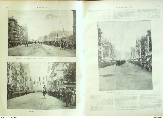 Le Monde illustré 1902 n°2368 Landerneau Folgoet Ploudaniel ST-Meen (29) Revel (31) Angleterre Couro