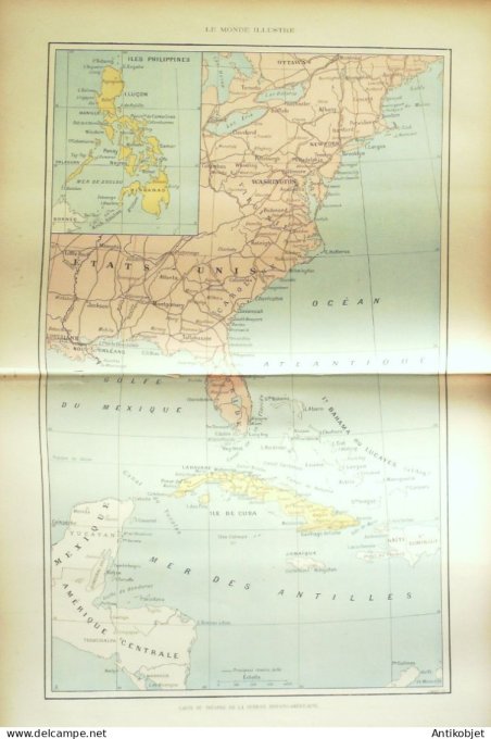 Le Monde illustré 1898 n°2145 Philippines Manille Cuba La Havane Burkina Faso Pama Koupella