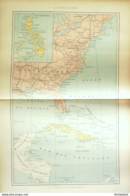 Le Monde illustré 1898 n°2145 Philippines Manille Cuba La Havane Burkina Faso Pama Koupella