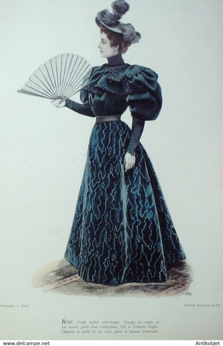 La Mode pratique 1895 # 27 Robe en étoffe moirée