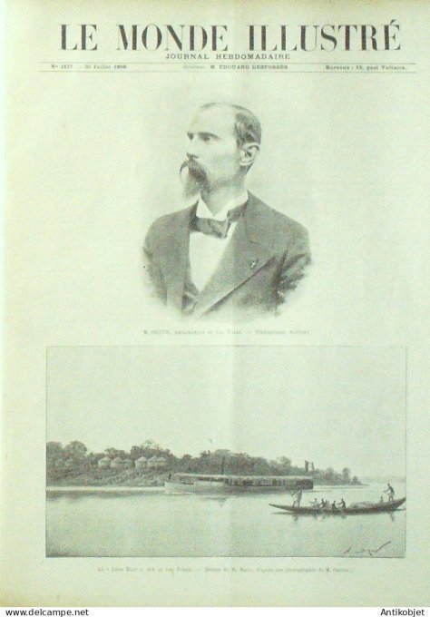 Le Monde illustré 1898 n°2157 Tchad Baguirmi Snoussi Gribingui La Sorbonne