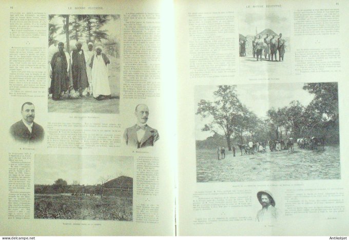 Le Monde illustré 1898 n°2157 Tchad Baguirmi Snoussi Gribingui La Sorbonne