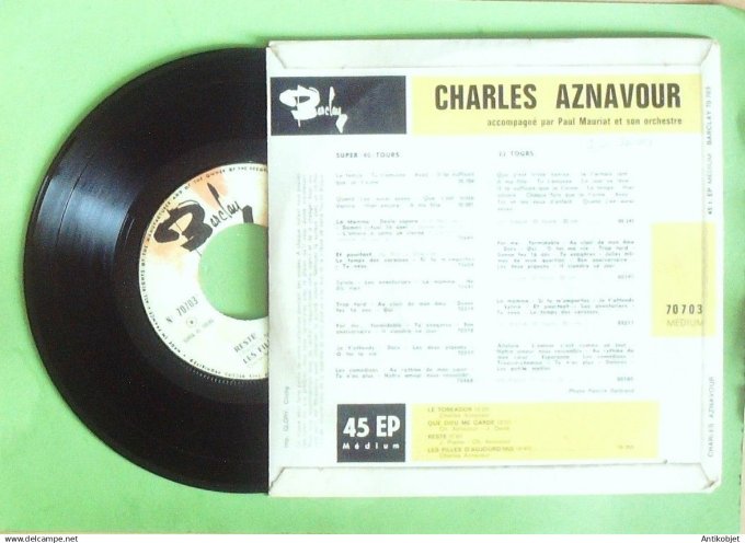 Aznavour Charles 45T EP Le Toréador 1964