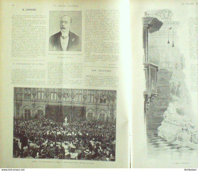 Le Monde illustré 1898 n°2157 Tchad Baguirmi Snoussi Gribingui La Sorbonne