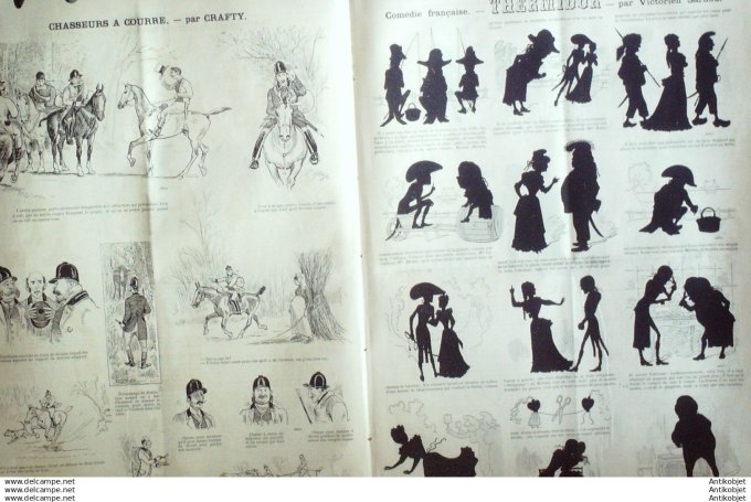 Le Journal Amusant 1891 # 1798 Thermidor par Victorien Sardou Chasseurs a courre par Crafty