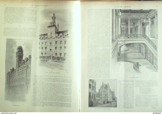 Le Monde illustré 1898 n°2157 Tchad Baguirmi Snoussi Gribingui La Sorbonne