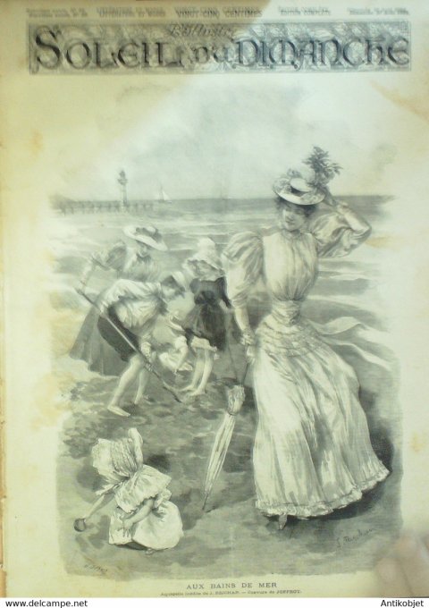 Soleil du Dimanche 1896 n°35 Cazenove Pradine obstacles en vélicopède la rage