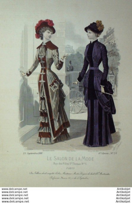 Gravure Mode Salon 1881 #  526 (Old Fashion plate)