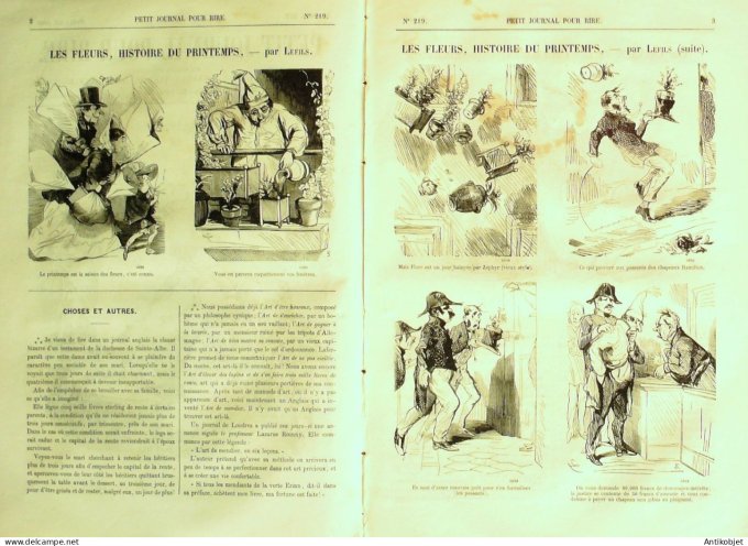 Petit journal pour Rire 1859 # 219 Ordonnances du Docteur Printemps Grevin