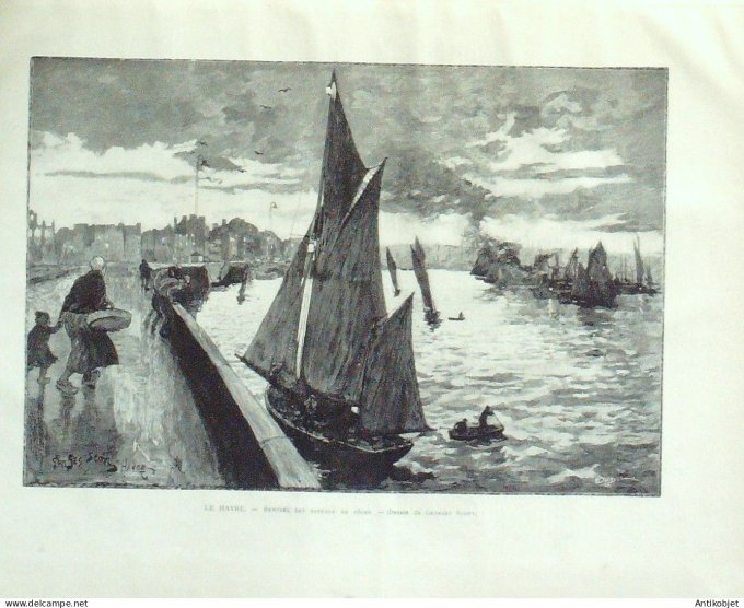 Le Monde illustré 1892 n°1814 Havre (76) Angers (49) Mgr Freppel Albert Wolff