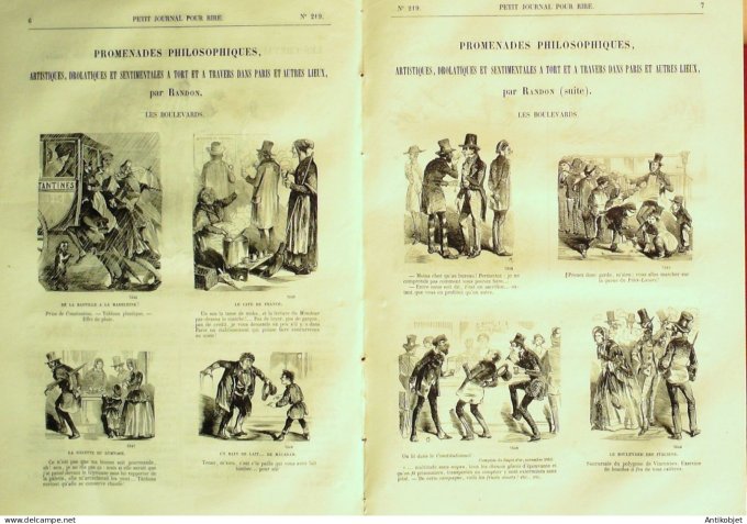 Petit journal pour Rire 1859 # 219 Ordonnances du Docteur Printemps Grevin