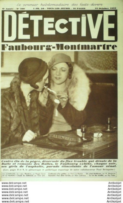 Détective 1933 # 260 Cabannes Marseille Frasne le Château la Baule