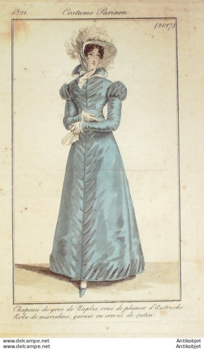 Costume Parisien 1821 # 2017 Robe marceline et crevés satin