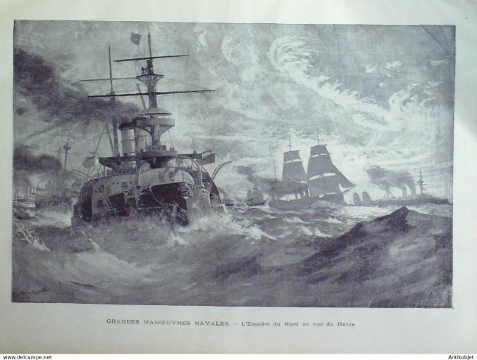 Soleil du Dimanche 1894 n°30 Berruyer Le Havre (76) Turquie Constantinople séisme