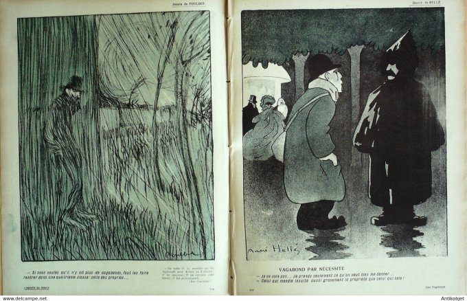 L'Assiette au beurre 1907 # 361 Les Vagabonds Poulbot Florès Ricardo Hellé