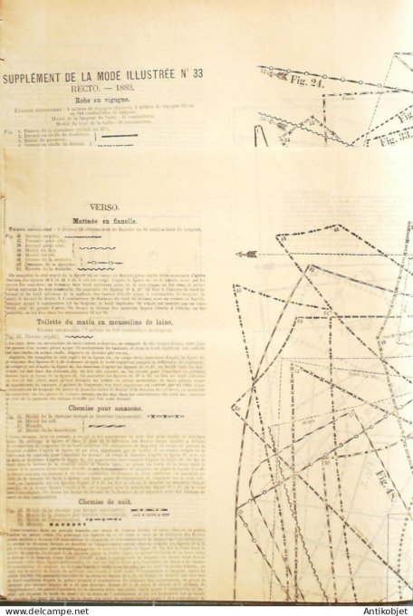 Journal + Patron Mode illustrée  1889 # 33 (with Pattern)