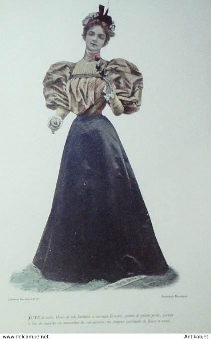 La Mode pratique 1895 # 28 Jupe en satin