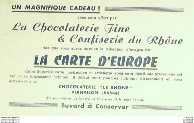 Buvard Le Rhone Chocolaterie