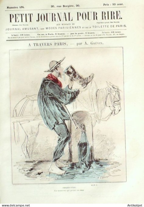 Petit journal pour Rire 1864 # 494 Variations d'Infanterie Louis XIV a nos jours Marcelin