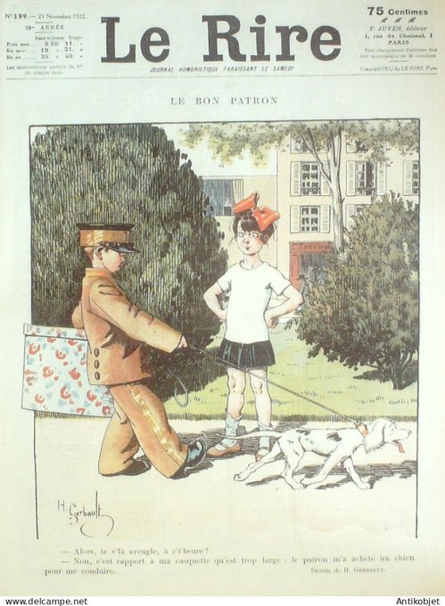 Le Rire 1922-11-25 # 199 Journal humoristique Ed.Originale Turs a Constantinople