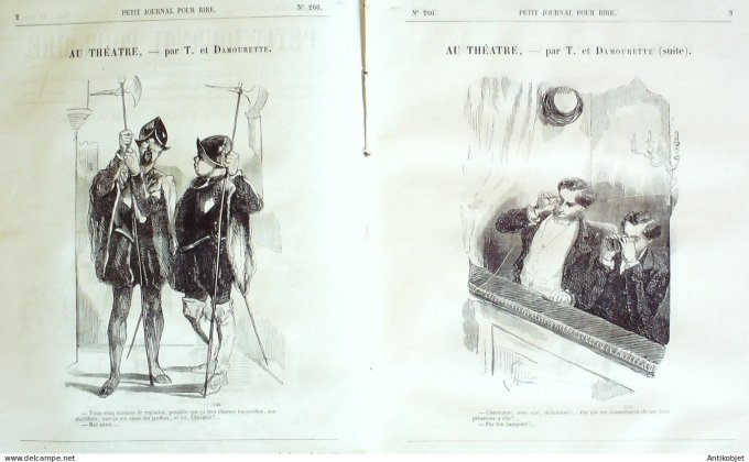 Petit journal pour Rire 1860 # 266 Longchamps Grevin