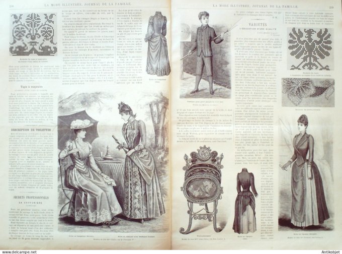 Journal + Patron Mode illustrée  1889 # 33 (with Pattern)